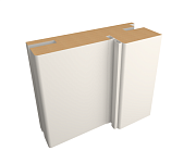 _ДЕТАЛЬ КОРОБА ТЕЛЕСКОПИЧЕСКАЯ Эмаль ПП 80х30х2070 белый с уплотнителем